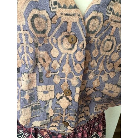 TIGERLILY BELLE EAU MAXI DRESS Tassel Bohemian Button Down Size US 8 - Picture 11 of 14